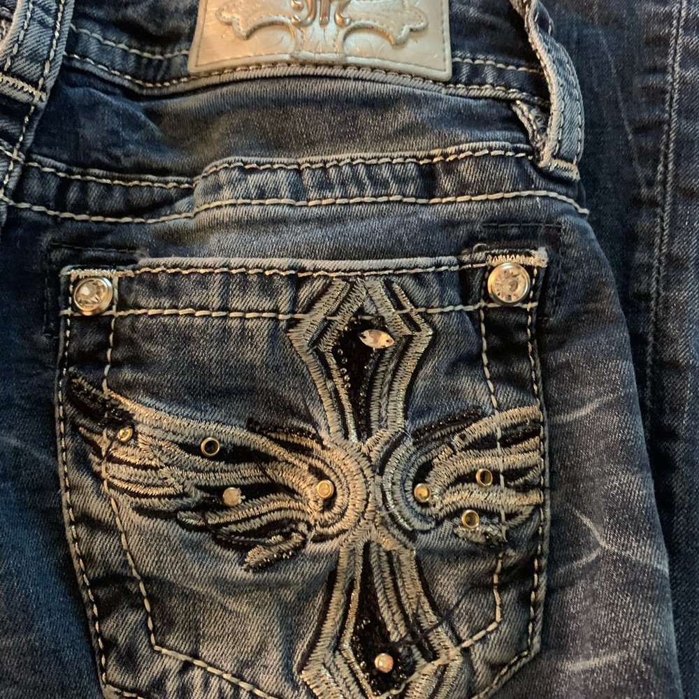 Miss Me size 25 low rise boot cut jeans